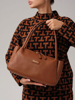 Кожаная сумка Deboro 31090 коричневый фундук