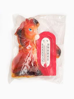 Магнит новогодний на холодильник «Лошадь с термометром», 5.5×3.8 см