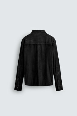 LEATHER SUEDE OVERSHIRT