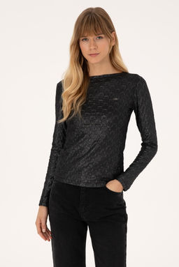 Kad_n Siyah Sweatshirt