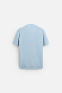 CHECK TEXTURE KNIT POLO SHIRT - Zara фото 37