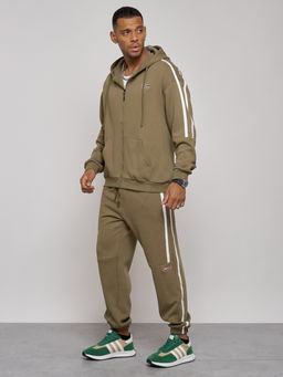 Спортивный костюм мужской трикотажный демисезонный цвета хаки 12011Kh - Mtforce фото 3
