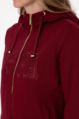 Kad_n Bordo Basic Sweatshirt Sepette S_rpriz _ndirim - U.s. polo assn фото 7