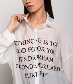 Рубашка #КТ73019, белый - Dommod фото 5