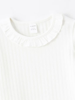 Bisiklet Yaka Uzun Kollu Basic K?z Bebek Ti??rt - Waikiki фото 2