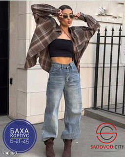 Женская рубашка в клетку - Bruno фото 4