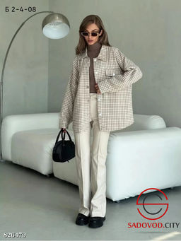 Рубашка женская в клетку