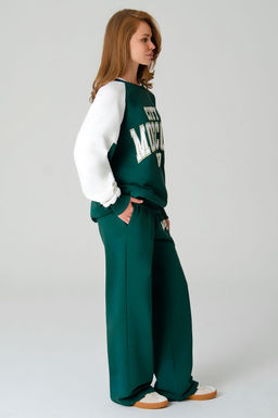 Арт. 2-541 Костюм женский с брюками 44-50 (4 шт) Цвет:изумруд,белый - Калинка фото 26