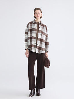 Ekose Oversize Kad?n G?mlek