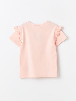 Bisiklet Yaka K?sa Kollu F?rf?r Detayl? K?z Bebek Ti??rt - Waikiki фото 2