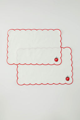 Trendyolmilla Home 2li Domates Desenli Amerikan Servis Seti 33x50cm TPHSS25RUN00012  фото 2