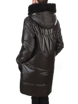 21-985 BLACK Пальто зимнее женское AIKESDFRS (200 гр. холлофайбера) - Fashion фото 4