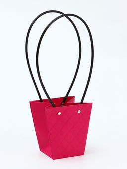 Цена за 10 шт. Сумка для цветов тиснение малина влагостойкая, 12x12-8x8-12.5 см - UPAK LAND фото 5