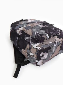 Рюкзак школьный на молнии, с карманами, с абстрактным принтом, размер 30?13?42 см, с принтом, чёрный