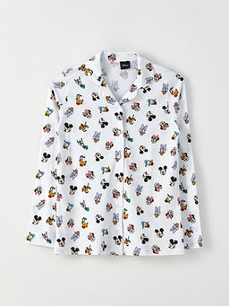 G?mlek Yaka Disney Bask?l? Uzun Kollu K?z ?ocuk Pijama Tak?m? - Waikiki фото 2