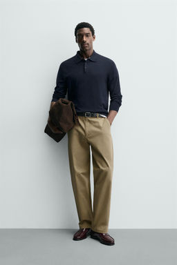 STRAIGHT-LEG CHINO TROUSERS