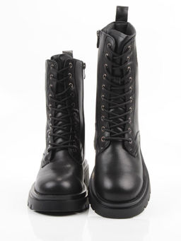 04-PAX86-1Z BLACK Ботинки зимние женские (натуральная кожа, 100% шерсть)