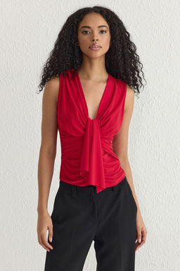 Trendyolmilla Siyah Drape Detayl? Orme Bustiyer TPRSS25BZ00023