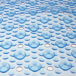 Коврик для ванной противоскользящий ПВХ, 67*37см Сфера прозрачный арт. 403-046 VETTA