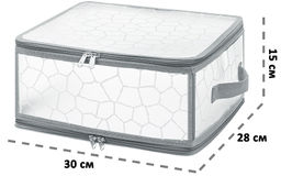 Кофр складной для хранения 30*28*15 см Соты на молнии, пластик - Elan gallery фото 2