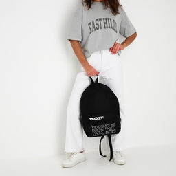 Рюкзак молодёжный Black, 29х12х37, отд на молнии, н/карман, чёрный - Nazamok фото 11