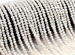 Бусины жемчуг галтовка 4*5мм цвет белый, 35см, 100 бусин Радуга камня