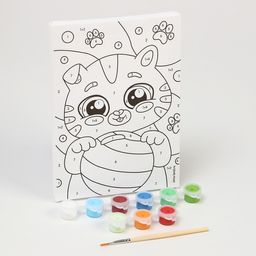 Картина по номерам Котёнок с лапками 21 15 см - Школа талантов фото 4