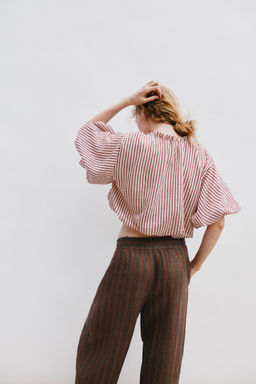 CUERPO GLOBO RAYAS LAZADA / Crudo / Granate - Zara фото 5