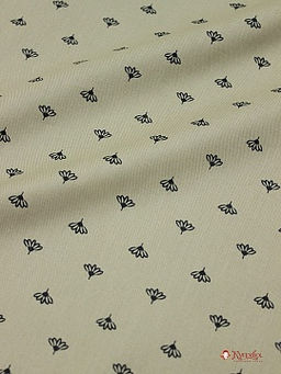 Плательный хлопок Воздушные цветочки на темно-бежевом-2, СОРТ2, ш.1.44 м, хл-100%, 125гр/м.кв