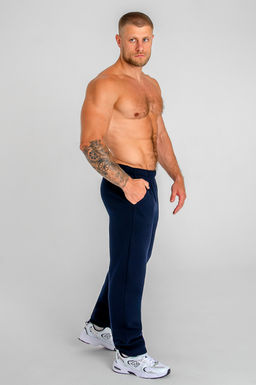 Арт. 62902 Брюки мужские с начесом 48-56 (5 шт) Цвет:темно-синий