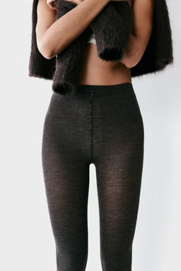 Leotardos sin pie en mezcla de lana merino - H&m фото 4