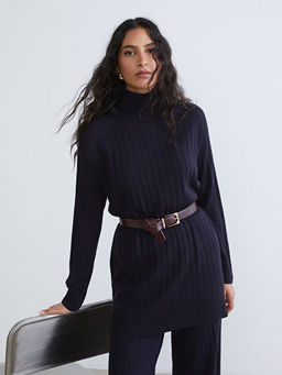 Bal?k?? Yaka Kad?n Triko Tunik