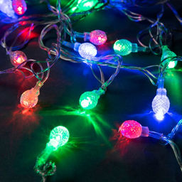 Гирлянда Нить 5 м с насадками Фонарики, IP20, прозрачная нить, 20 LED, свечение мульти (RG/RB), мигание, 220 В - Luazon lighting фото 2