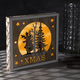 Фигура светодиодная, 22х22х4 см, свечение тёплое белое