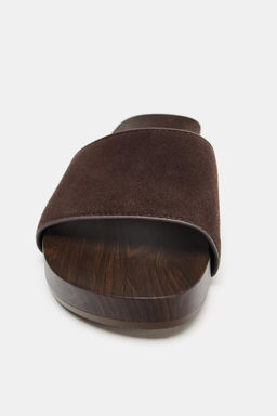 SANDALIA PLANA PIEL / Marr?n - Zara фото 4