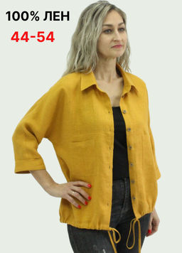 100% ЛЁН блузка рубашка по низу кулиска - Елецкие узоры фото 10