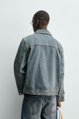 SOBRECAMISA DENIM REGULAR FIT / Azul pastel - Zara фото 3