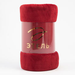 Плед «Этель», 180×200 см, корал-флис, бордовый