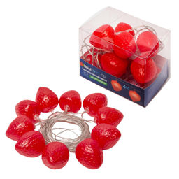 ULD-S0400-010/STB/2AA RED IP20 STRAWBERRY Гирлянда светодиодная на батарейках 2AA (не в/к), Клубника, 4м. 10 светодиодов. Красный свет. Провод прозрачный. TM Uniel. - Volpe фото 11