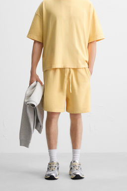 WASHED RELAXED FIT JOGGER BERMUDA SHORTS - Zara фото 21