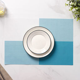 Набор салфеток сервировочных на стол Доляна Настроение, 4 шт, 4530 см, цвет бело-синий  фото 2