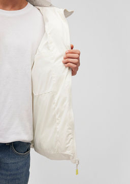 Kapusonlu Beyaz Sisme Mont - Mavi фото 7