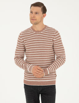 Трикотажный свитер узкого кроя с круглым вырезом Tile