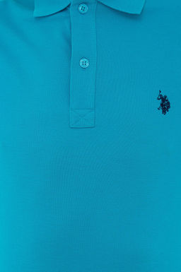 Футболка U.S. Polo Assn Petrol с воротником-поло хлопок  фото 5