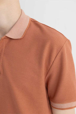 Новая футболка-поло стандартного кроя с короткими рукавами - Defacto фото 5