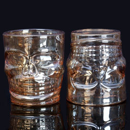 Стопка 6 штук 50 мл Череп / KL-S51 /уп 24/ золото - Галеонтрейд фото 3