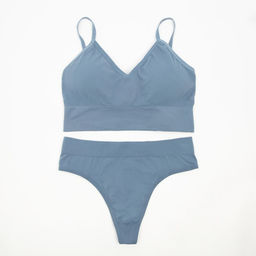 Комплект нижнего белья женский (топ, трусы) Collorista, синий, размер 42-44