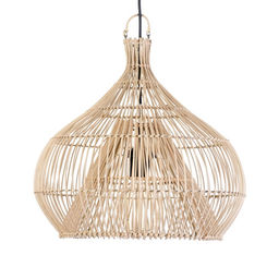 Светильник потолочный из ротанга «Руди», 1×120 Вт, Е27, 60×60×30 см