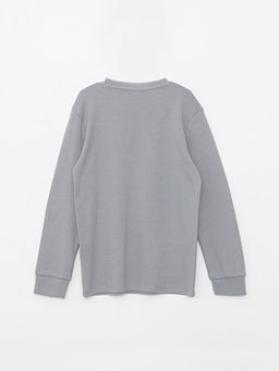 Bisiklet Yaka Star Wars Bask?l? Uzun Kollu Erkek ?ocuk Ti??rt - Waikiki фото 2