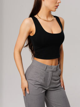 Женский укороченный топ Lingeamo черный ЛТ-09 (7)  фото 3